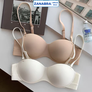 Áo Ngực Nữ Áo Bra Chất Su Không Gọng Cup Ngang Mút Mềm Mại Thoáng Khí Không Lộ Viền ZANABRA A9228