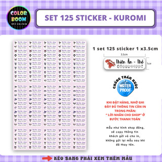 [ IN TÊN THEO YÊU CẦU] Set 85 Sticker Dán Đồ Dùng Cho Bé - MẪU KUROMI Hottrend - Colorboomshop