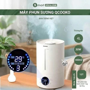 Máy Phun Sương Tạo Ẩm Qcooko , CHIGO Máy Tạo Ẩm Dung Tích 5L, Ngắt Khi Hết Nước, Phun Sương Đều Công suất 30W