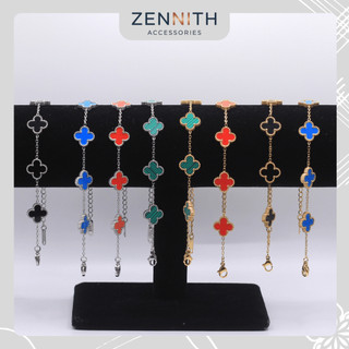 Lắc tay Titan cao cấp ZENNITH cỏ bốn lá may mắn sang trọng thanh lịch ZENNITH ACCESSORIES ZNLT031
