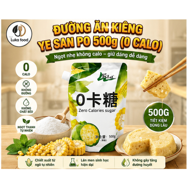 Đường Ăn Kiêng Erythritol 0 Calo MaizeZero 500g – Đường Chiết Xuất Từ Ngô Tự Nhiên, Lành Mạnh Cho Người Tiểu Đường
