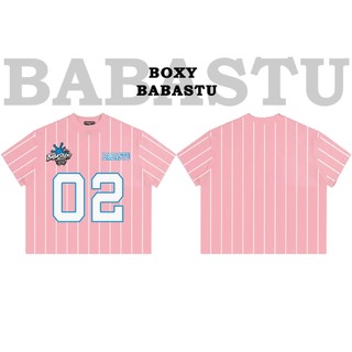 Áo Thun Boxy Kẻ Sọc BABASTUDIO Áo Phông Unisex Top Menswear Cổ Tròn - ATX 05