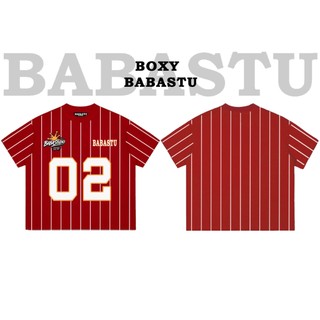 Áo Thun Boxy Kẻ Sọc BABASTUDIO Áo Phông Unisex Top Menswear Cổ Tròn - ATX 05