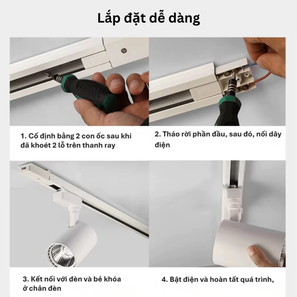 Đèn LED Rọi Ray 20W 30W Xoay 360 Độ - Đèn Lon Chiếu Điểm Trang Trí Shop Thời Trang, Quán Cafe