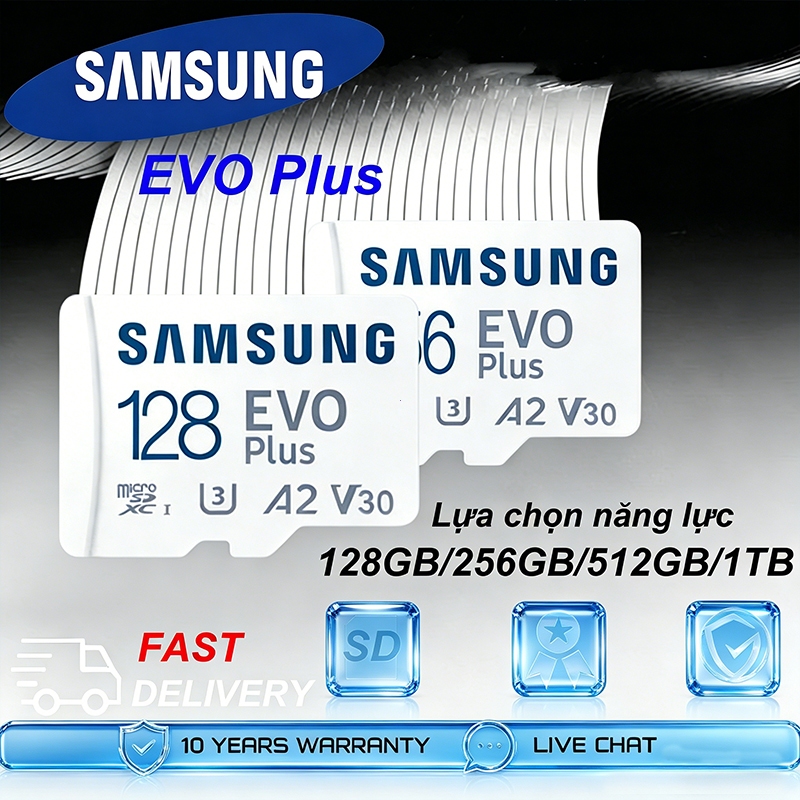Samsung PRO Plus Thẻ nhớ microSD 128GB/256GB/512GB/1TB, Tốc độ cao, Bảo hành 5 năm.