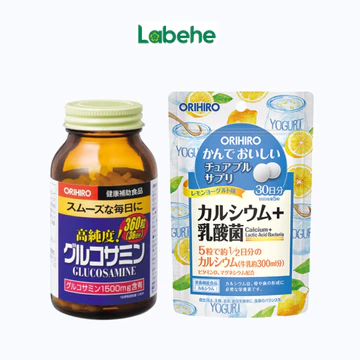 Combo Glucosamine và Canxi hỗ trợ xương khớp hiệu quả (Glucosamine 360 Viên + Canxi túi)