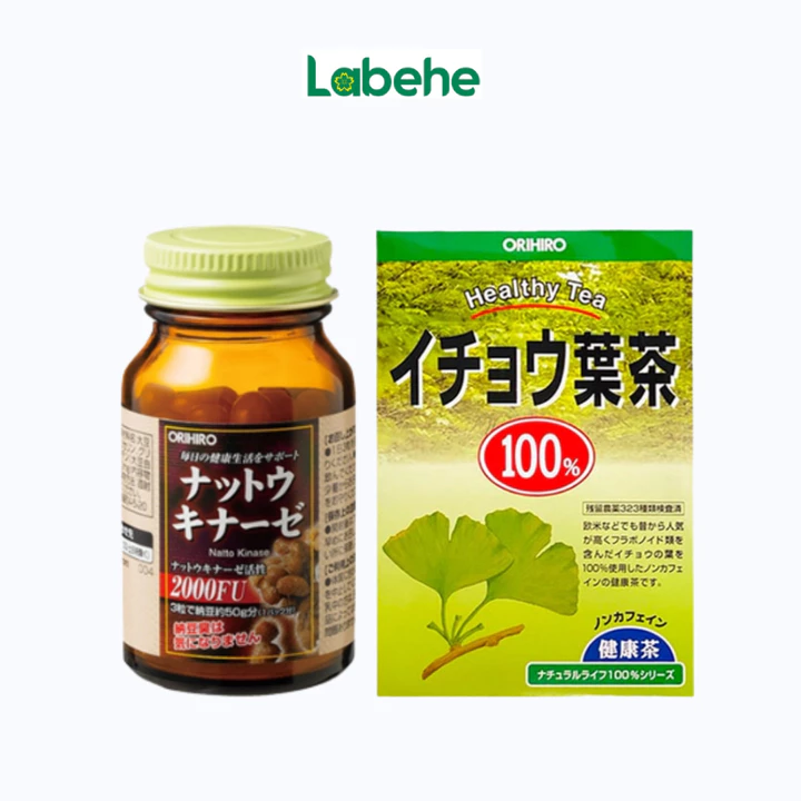 Combo Natto 2000 và Ginkgo hỗ trợ bổ não, phòng ngừa tai biến (Natto 2000 + Trà Ginkgo)