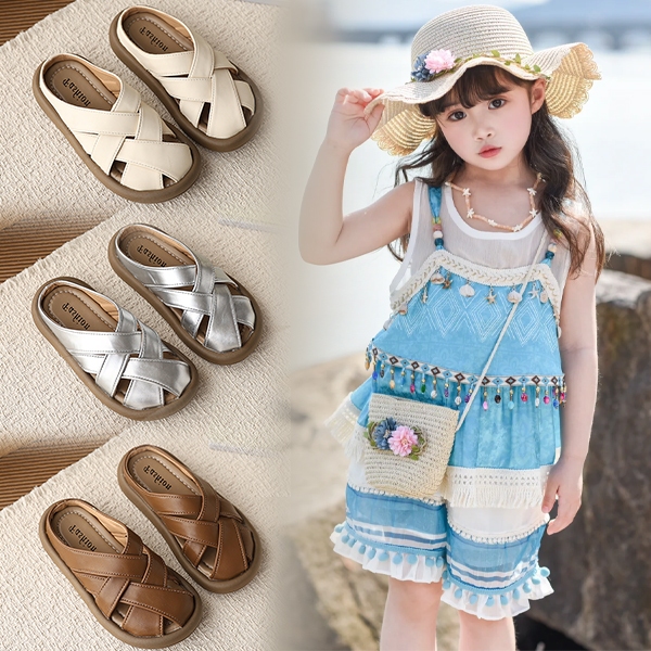 Bella Neman Dép trẻ em đế mềm chống trượt, đan móc, phù hợp bé 1-8 tuổi đi chơi ngoài trời