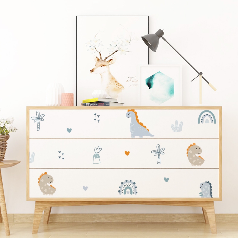 Sticker Decal Dán Tường Mẫu Khủng Long 2 Có Keo Sẵn - Trang Trí Cửa Kính - Decor Phòng Ngủ