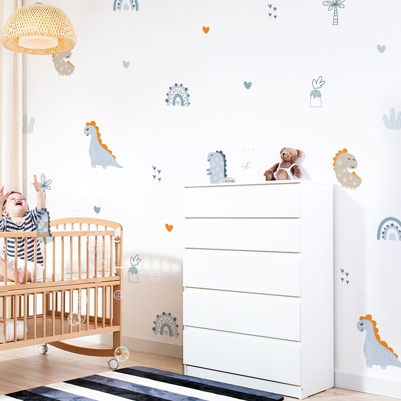Sticker Decal Dán Tường Mẫu Khủng Long 2 Có Keo Sẵn - Trang Trí Cửa Kính - Decor Phòng Ngủ