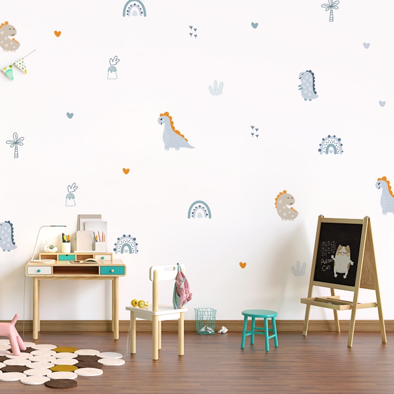 Sticker Decal Dán Tường Mẫu Khủng Long 2 Có Keo Sẵn - Trang Trí Cửa Kính - Decor Phòng Ngủ
