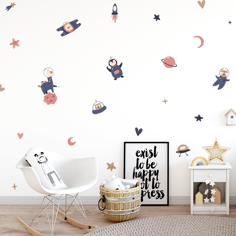 Sticker Decal Dán Tường Mẫu Động Vật 10 Có Keo Sẵn - Trang Trí Cửa Kính - Decor Phòng Ngủ