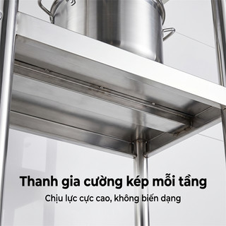 BMZAR Kệ Inox 304 Lọt Khe Nhà Bếp Kệ Để Khe Hẹp Siêu Bền Chịu Lực Tốt Phân Loại 3/4/5 Tầng
