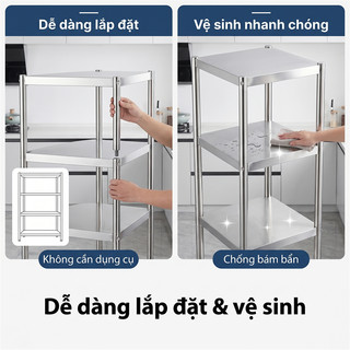 BMZAR Kệ Inox 304 Lọt Khe Nhà Bếp Kệ Để Khe Hẹp Siêu Bền Chịu Lực Tốt Phân Loại 3/4/5 Tầng