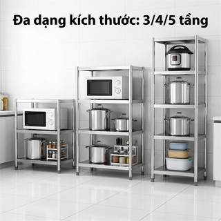 BMZAR Kệ Inox 304 Lọt Khe Nhà Bếp Kệ Để Khe Hẹp Siêu Bền Chịu Lực Tốt Phân Loại 3/4/5 Tầng