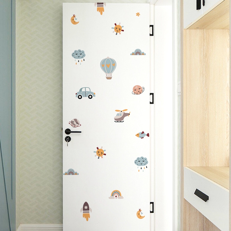 Sticker Decal Dán Tường Mẫu Xe Cộ Có Keo Sẵn - Trang Trí Cửa Kính - Decor Quán Cafe - Phòng Ngủ