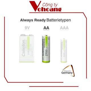 Bộ 6 viên pin sạc AA Camelion MẪU MỚI 2700mAh Cam kết chính hãng full VAT