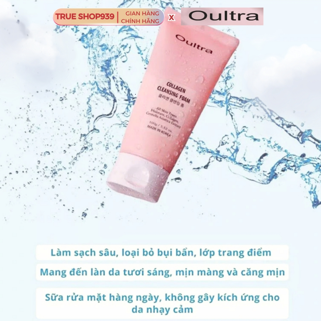 Bộ Đôi Kem Chống Nắng nâng tone Và Sữa Rửa Mặt dưỡng sáng bảo vệ da OULTRA Spf 50+/Pa+++