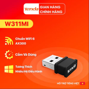 Bộ chuyển đổi USB không dây Nano Wi-Fi 6 Tenda W311MI AX300