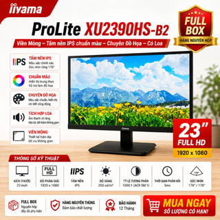 Màn hình 23" IIYAMA ProLite XU2390HS-B2 [FULL BOX] - Viền Mỏng, Tấm nền IPS chuẩn màu, Chuyên Đồ Họa, Có Loa