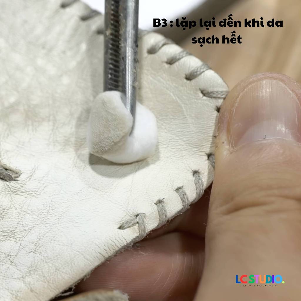 Leather Prep Tẩy Sơn Cũ Xử Lí Vết Bẩn Cứng Đầu Cho Đồ Da, Giày Dép, Túi Xách, Sofa, Ghế Da Ô tô LC Studio.