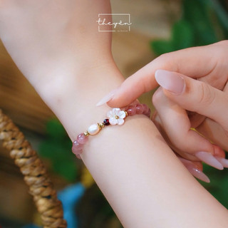 Duyên - Vòng Tay Yên Hoa - Thạch Anh Hồng - Quà Tặng Mang Ý Nghĩa Tình Duyên May Mắn