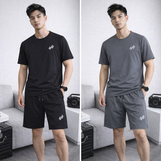 Bộ thể thao nam TORAK cao cấp chất liệu thun thông hơi thoáng mát thời trang,áo cổ tròn quần cạp chun thoải mãi