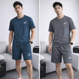 Bộ thể thao nam TORAK cao cấp chất liệu thun thông hơi thoáng mát thời trang,áo cổ tròn quần cạp chun thoải mãi