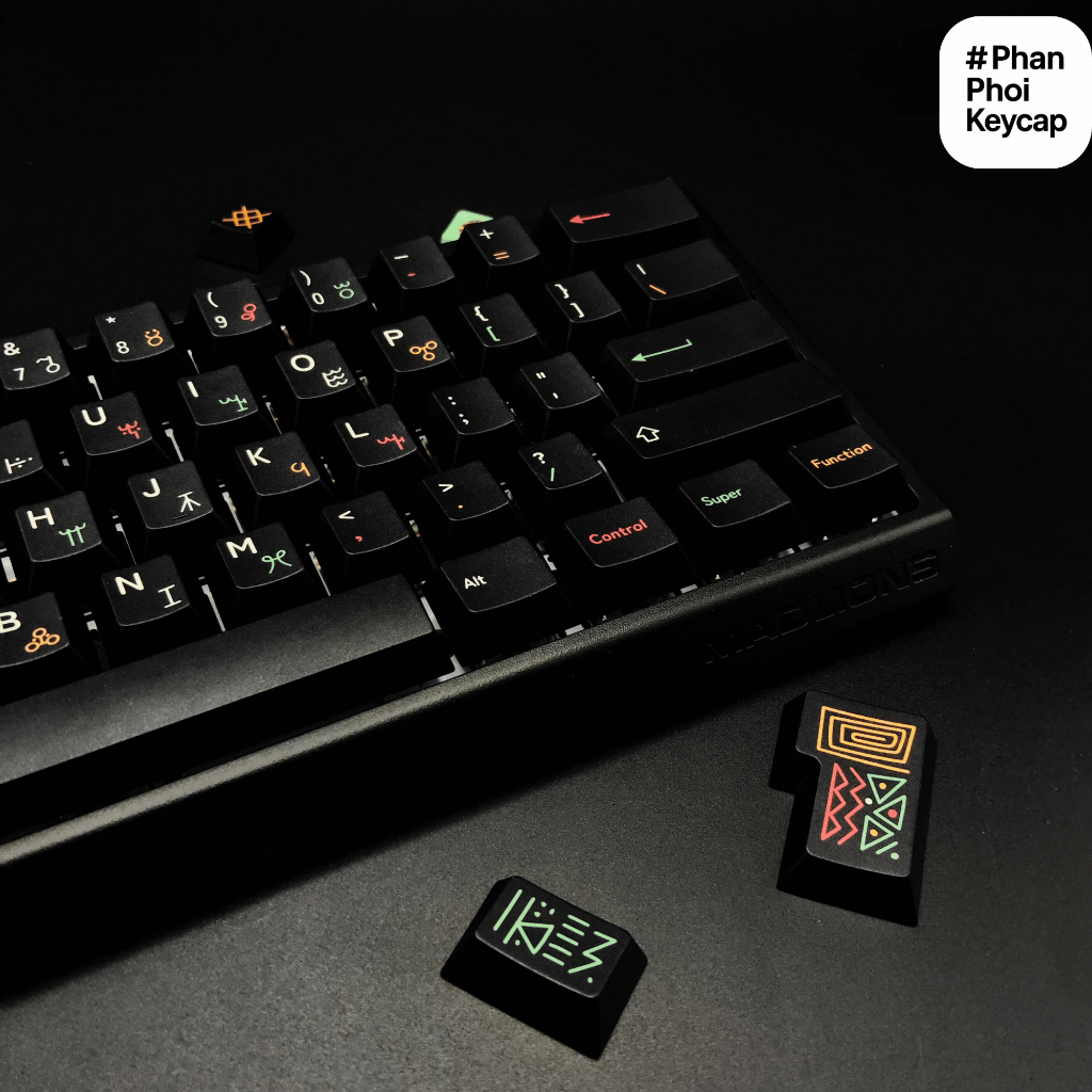 PC 28 | Keycap trong suốt Foxxy | Xuyên led | PC | 122 nút bàn phím cơ | cherry profile | BigBuy360 - bigbuy360.vn