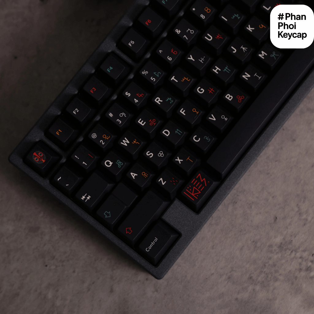 PC 28 | Keycap trong suốt Foxxy | Xuyên led | PC | 122 nút bàn phím cơ | cherry profile | BigBuy360 - bigbuy360.vn