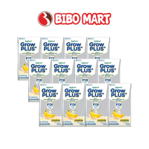 Thùng 24 Hộp Sữa Bột Pha Sẵn GrowPLUS+ Vị Chuối Bổ Sung Vitamin D3 Cho Bé - Bibomart