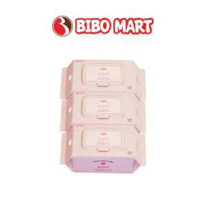 Thùng 10 Gói Khăn Uớt 80/100 Tờ Gumi Không Mùi Cho Bé An Toàn Lành Tính - Bibo Mart