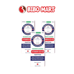 Bioamicus Vitamin D3 K2 MK7 Tăng Hệ Miễn Dịch Chắc Khỏe Xương Cho Bé Từ Sơ Sinh - Bibomart