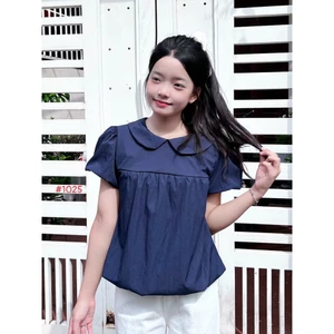 Áo nữ form bí cổ sen tay bồng chất gió mềm học sinh dễ phối đồ đi học đi chơi Yến Tee #1025