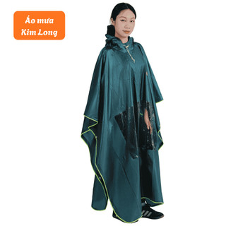 Áo mưa cánh dơi nhũ viền phản quang đi mưa xe máy, xe đạp