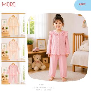 Bộ cài giữa bé gái dài tay quần dài MR001-14...