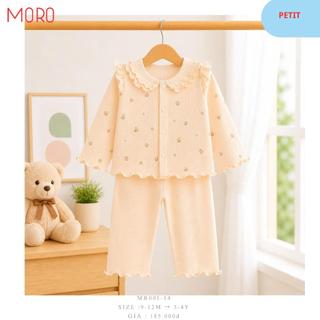 Bộ cài giữa bé gái dài tay quần dài MR001-14...