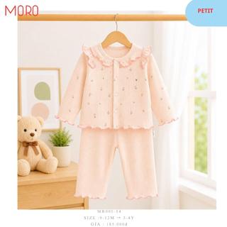 Bộ cài giữa bé gái dài tay quần dài MR001-14...