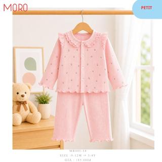 Bộ cài giữa bé gái dài tay quần dài MR001-14...