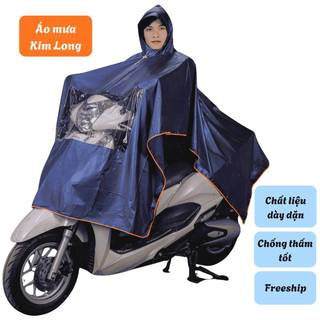 Áo mưa cánh dơi nhũ viền phản quang đi mưa xe máy, xe đạp