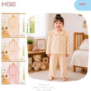 Bộ cài giữa bé gái dài tay quần dài MR001-14...
