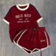 Sét Bé Gái HÌNH IN RED SOX K.Kid Bộ Mùa Hè Chất Liệu Cotton Size 8-20kg M99