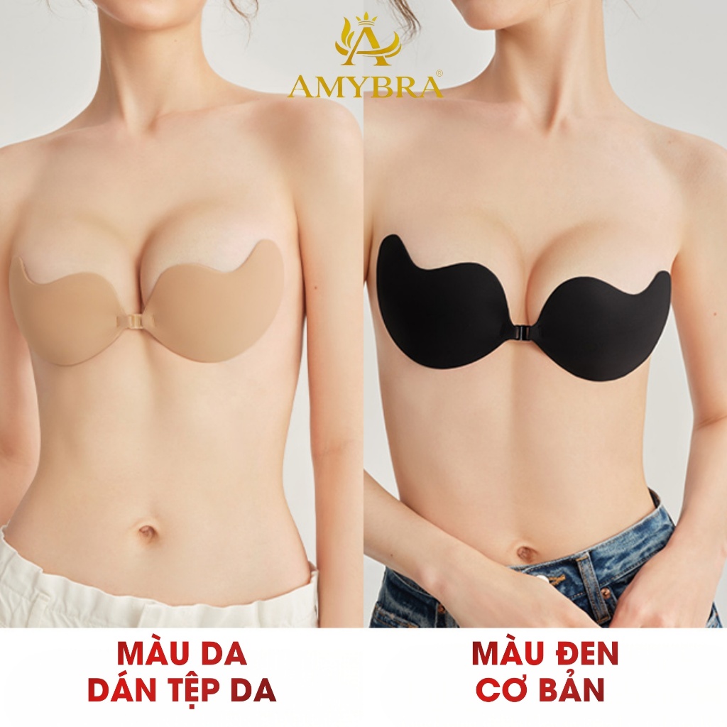 Áo Dán Ngực Mút Mỏng Nhẹ – Miếng Dán Ngực Cài Trước Tạo Khe Tự Nhiên AMYBRA D0129