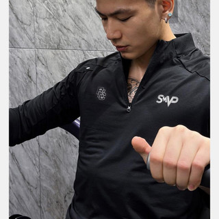 [SMPV] Áo Thun Nam Dài Tay Cổ Khóa Giữ Nhiêt Thể Thao Co Dãn 4 Chiều Size M-2XL Cho 45-90kg