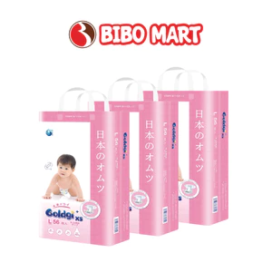 Bỉm Tã Dán Goldgi X5 Sơ Sinh Siêu Mỏng Siêu Thấm Hút Không Vón Cục Nhiều Size - Bibo Mart