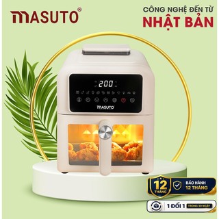 Nồi Chiên Không Dầu Masuto MSKing 6L-1700W 2 Tầng Đốt, Nồi Chiên Hơi Nước Phun Sương Vỏ Thép Cacbon