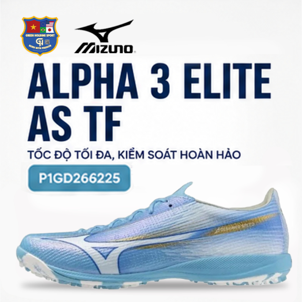Giày Đá Bóng Mizuno Alpha III Elite AS Chính Hãng – Upper Mềm, Cảm Giác Bó | BigBuy360 - bigbuy360.vn