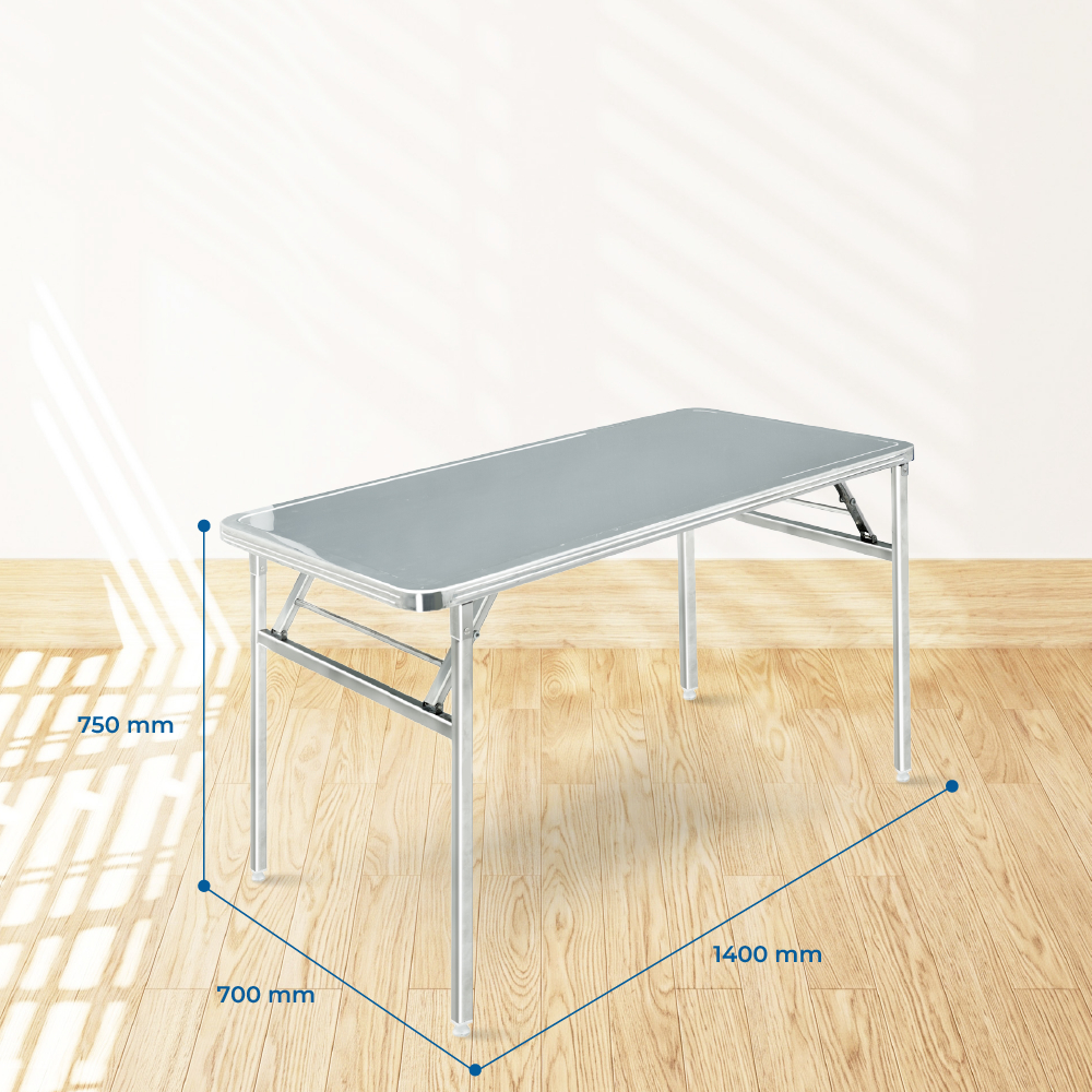 Bàn inox gấp gọn Felix Inno QUI PHÚC, inox 201 cao cấp, chống gỉ, bàn cao 75cm, đa dạng kích thước