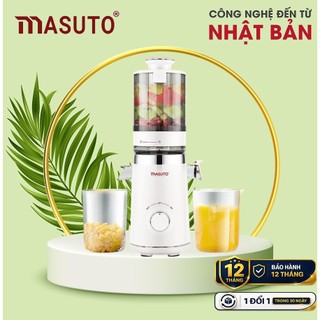 Máy ép chậm Masuto MS Fresh ép nguyên quả kiệt bã công suất 150W, đường kính ống tiếp 120 mm
