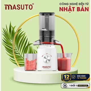Máy Ép Chậm Trái Cây Masuto Ép Nguyên Quả Kiệt Bã Dung Tích 0,6L Làm Nước Ép, Ép hoa quả, làm kem
